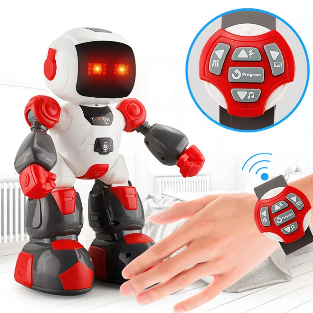 2.4G Remote Control Intelligent Recording Smart Watch Toy Robots with Light Sound