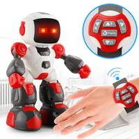 2.4g controle remoto inteligente gravação smartwatch, robôs de brinquedo com som de luz