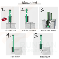 Garde-corps en aluminium pour terrasse balcon ou escalier garde-corps en verre