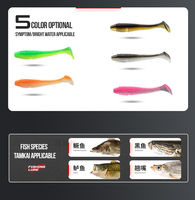 Ensemble de leurres de pêche au bar 31 pièces 55mm 65mm 75mm avec boîte, leurres à tête plombée, ensemble de leurres de pêche étanche et durable, ensemble de leurres nageurs