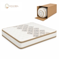 Matelas hybride Queen 152x203 avec ressorts ensachés, mousse à mémoire de forme en gel, mousse multicouche, housse tricotée, logo personnalisé, école, hôpital, 36 cm