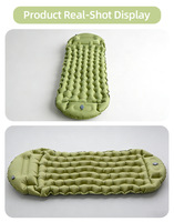 Matelas de camping auto-gonflant double en TPU, imperméable, léger et durable, avec pompe à pied intégrée pour l'extérieur