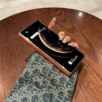 Étui pour téléphone pliable MateXT, ultra-fin, résistant aux chutes, en cuir véritable, fabrication artisanale IMD, écologique, avec protection et support