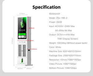 Màn Hình Cảm Ứng Quảng Cáo 24-72 Điện Thoại Di Động Điện Banke Trạm 6000MAh/8000MAh Ngoài Trời Chia sẻ Nhanh Chóng Sạc Máy Bán Hàng Tự Động - Product Image 5