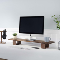Organisateur de bureau extensible en bois de noyer professionnel, design moderne et épuré, étagère de rangement pour bureau