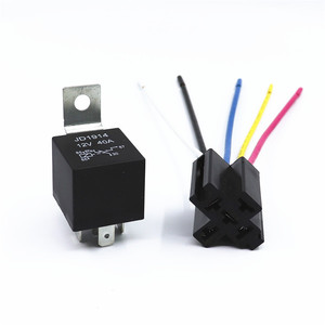 Ensemble de relais automatique 4 broches 12V/24V 40A Contactdoos Kabelboom Voor Vrachtwagen, Auto, Motorfiets, Boot, 2 STUKS avec prise relais - Product Image 2