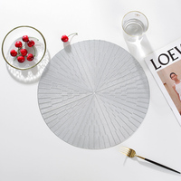 Sets de table ronds en PVC antidérapants et résistants à la chaleur, de haute qualité, anti-graisse, TUOTU, diamètre 380 mm, écologiques pour restaurants et hôtels