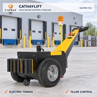Tracteur électrique industriel avec frein électromagnétique et indicateur de batterie pour le remorquage quotidien de matériaux en usine