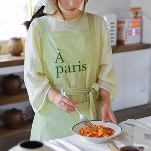 Summer Thin Apron For Kitchen Home Use Women Embroidered Pure Cotton Water Repellent Daily Cooking Apron - Product Image 1