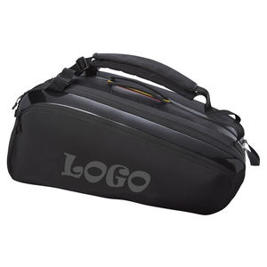 Bolsa de Tenis de Gran Capacidad con Logotipo Personalizado de Alta Calidad, Fabricada con PET Reciclado, Diseño de 2 Compartimentos, para 9 Raquetas - Product Image 1