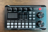 Carte son F998, table de mixage audio, interface audio pour podcast, avec effets de mixage DJ, changeur de voix avec effets sonores pour karaoké