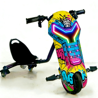 Trottinette électrique à trois roues KD18 Crazy Continental pour enfants, moteur sans balais, étanche IPX4, vitesse maximale 15 km/h, charge maximale 120 kg