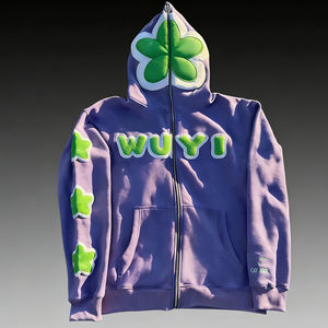 Sudadera con capucha y cremallera completa para mujer, con estampado 3D personalizado, estilo urbano, de peso pesado, precio mayorista, fabricante a granel - Product Image 2