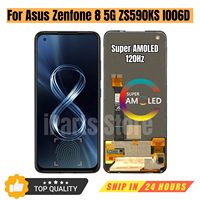 Pantalla de Repuesto IParts para Asus Zenfone 8 8Z ZS590KS ZS590KS-2A007EU, Pantalla Táctil AMOLED de 120Hz con Digitalizador, Ensamblaje OEM