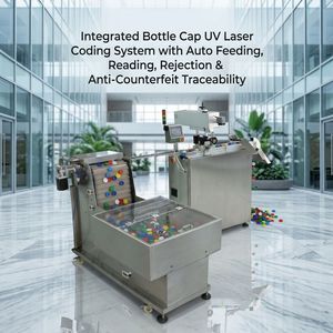 Sistema Integrado de Codificación, Lectura y Rechazo de Tapas de Botellas por Láser UV CNC de Alta Velocidad y Refrigeración por Agua |   Una Botella, Un Código - Product Image 1