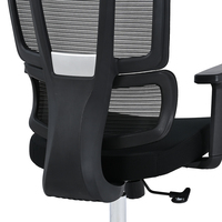 Chaise de bureau ergonomique professionnelle en maille avec appui-tête réglable, dossier haut, pivotante, pour le bureau à domicile
