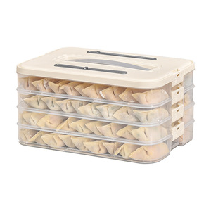 Arnoshin Dumpling Box Rectangle Stackable Airtight <b>Container</b> For Freezing Wontons Kitchen Storage - Product Image 1