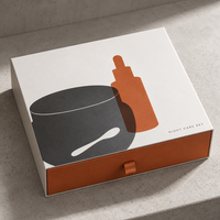 Boîte cadeau élégante en carton rigide sur mesure pour cosmétiques et produits de soin de la peau, avec logo
