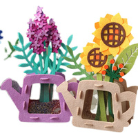 Bricolage artisanal en feutre pour enfants, fleurs en pot créatives pour enfants de la maternelle, Kits éducatifs, cadeau de fête des mères