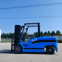 Chariot élévateur électrique à fourche de 1070 mm, batterie 60V/210Ah, pneus pleins, mât à deux étages, équipement de manutention entièrement électrique