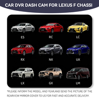 Caméra de tableau de bord universelle pour Lexus, caméra de recul cachée avec WiFi, moniteur de stationnement avec capteur G et enregistrement en boucle