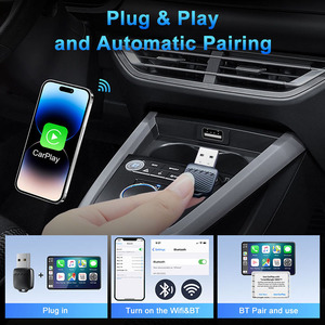 Mini diseño Plug and Play Connect <span class=keywords><strong>Auto</strong></span> WiFi 5G 2 en 1 Car Play Dongle con cable a Wireless CarPlay Android <span class=keywords><strong>Auto</strong></span> Adapter - Product Image 5
