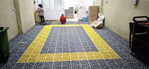 Matériau PP Carreaux de garage à emboîtement Utilisation en intérieur Atelier de réparation de voiture Terrasse Click pour bureau à domicile Appartement Surface unie - Product Image 2