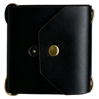 Dompet Uang Kulit PU Vintage Pendek Model Gulung dengan Kancing Penutup, Anti RFID, Ramah Lingkungan