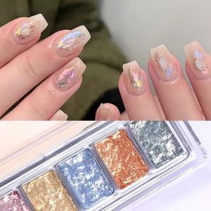 Pigmento Sólido para Uñas Aurora Brillante en 6 Colores, Escamas de Cristal Iridiscentes, Pasta Suave Brillante, Esmalte Cromado de Hadas, Decoración para Manicura - Product Image 3