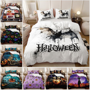 Copripiumino con motivo a zucca di Halloween con stampa 3D copripiumino di alta qualità - Product Image 2