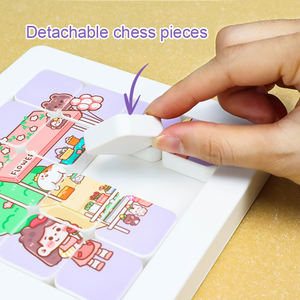 4 вида стилей в наличии, пластиковая Раздвижная доска-головоломка Huarong, дорожная Магнитная Адсорбция, головоломки - Product Image 3