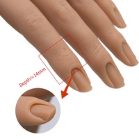 Thực Hành Thực Tế Móng Tay Thực Hành Tay Mô Hình Thực Hành Tay Giả Móng Tay Silicone Thực Hành Tay