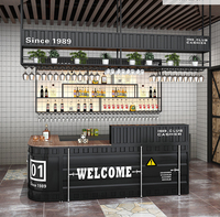 Comptoir de réception, bar, salle de sport, comptoir de bar de style industriel, magasin conteneur, comptoir de caisse