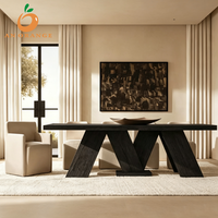 Ensemble de chaises de salle à manger intemporelles, chaise d'appoint, mousse haute densité, matériau écologique, structure en bois massif, mobilier de maison, villa, restaurant