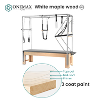 Lit de Pilates multifonctionnel ONEMAX avec système trapèze complet en bois d'érable, équipement de Pilates pour la rééducation et le yoga