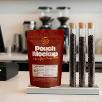 Sacs personnalisés avec logo pour emballage de grains de café, pochettes verticales en aluminium, emballages de café sur mesure