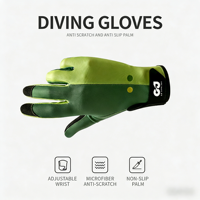 Gants de plongée à doigts entiers, gants antidérapants résistants à l'usure pour la pêche, la natation et le sauvetage aquatique