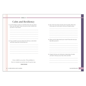 Diario per la Salute Mentale Personalizzato 52 Settimane A4 con Rilegatura a Spirale e Promemoria Guidati per Riflessione Personale e Riduzione dello Stress - Product Image 3