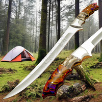 Couteau de chef SIZZCO moderne, fait main, pour la chasse et le camping, lame en acier D2, 6-7,9 pouces, épaisseur 4,0 mm, finition satinée, ambidextre