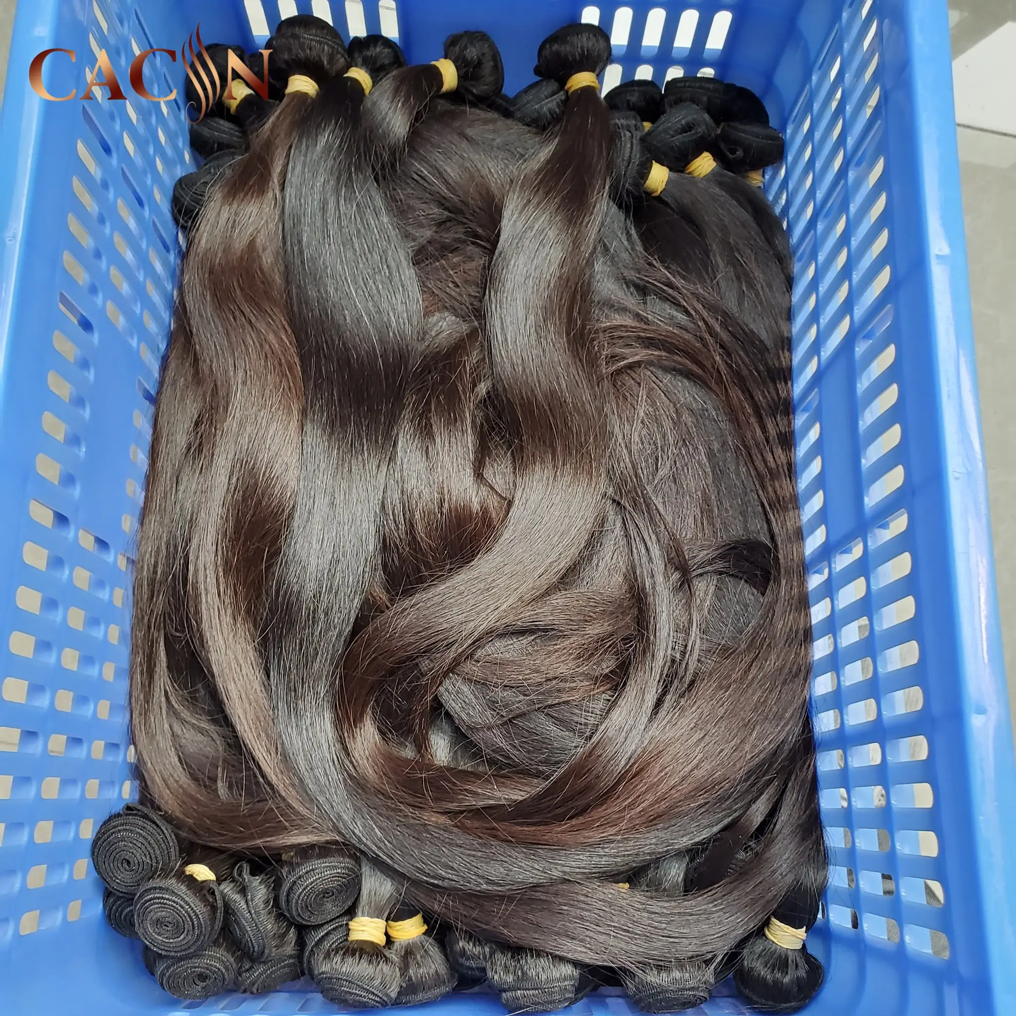 Sampel Gratis 14A Produk Rambut India Yang Tidak Diproses Kutikula Mentah Selaras Yang Dapat Anda Impor dari Tiongkok