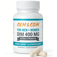 Complément alimentaire OEM DIM pour l'équilibre hormonal, capsules pour l'équilibre ovarien, soutien de la prostate, soutien antioxydant pour hommes et femmes