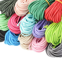 Vente chaude 2.5mm Couleurs Confortables Stretch Rond Cordon Élastique Enveloppé Lanière pour Costume de Protection