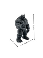 Figurine de démon musculaire 3D en PLA, texture rayée, sculpture de créature fantastique, décoration de bureau à domicile, ornement audacieux