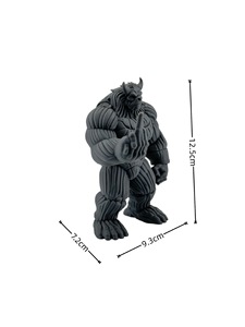 Figura <span class=keywords><strong>de</strong></span> Bestia Demoníaca Musculosa en 3D, Textura Rayada PLA, Escultura <span class=keywords><strong>de</strong></span> Criatura Fantástica, Decoración para el Hogar u Oficina, Adorno Impresionante - Product Image 2