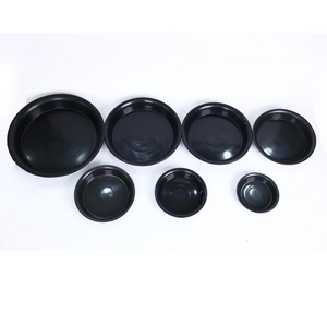 7 Sizes Black Color <b>Stackable</b> Water Catch Tray for Succulent Flower Pot Base Black Plastic Saucer Trays Durable Features - Product Image 6
