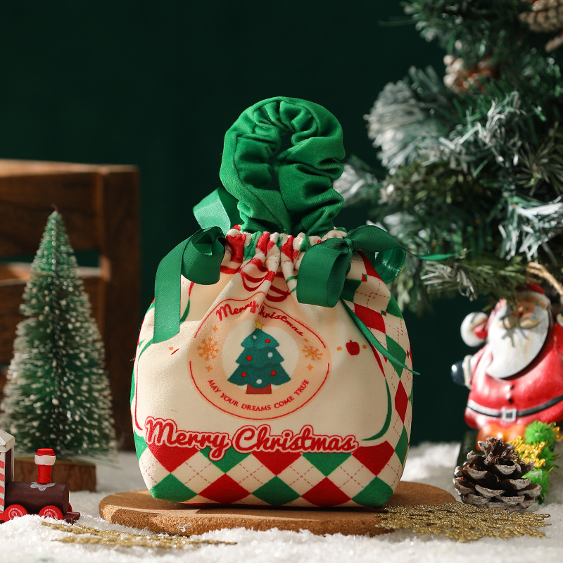 Sac à sucre portable plissé de Noël-arbre de Noël