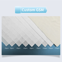 Rollo Jumbo de Tela No Tejida Spunlace 100% Algodón, Altamente Absorbente, 30gsm-270gsm, Personalizable, para Materia Prima de Productos de Cuidado Personal