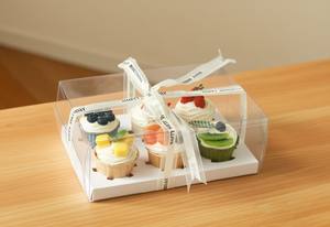 <span class=keywords><strong>2</strong></span> 4 6 9 12 delik Cupcake paketi kutusu katlanır temizle çerez pişirme pasta tatlı tasfiye ambalaj kutuları gıda Take Away kutusu - Product Image 3