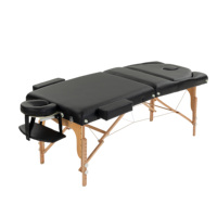 Table de physiothérapie inclinable en bois de hêtre à 3 sections, 7 cm de mousse nuageuse, réglable, pour chiropratique et salon, 260 kg, GPSR ISO9001 OEM