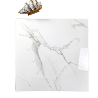 Nexus Selbstklebende 12-Zoll Vinyl-Bodenfliesen 20-teilig 400*400 Bianco Marmormuster Halbglänzend 5 Jahre Garantie Abziehen und Aufkleben